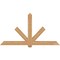 Ekena Millwork Kennewick Timber Gable Bracket, Western Red Cedar, 84"W x 45"H x 5 1/2"D x 5 1/2"F, 13/12 Pitch GBW084X45X0606KEN00SWR - alternate 1
